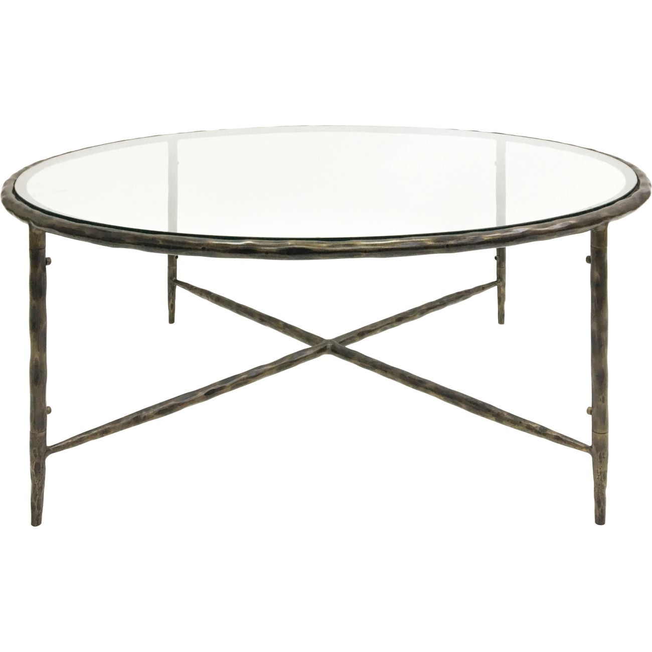 Patterdale Dark Bronze & Glass Round Coffee Table